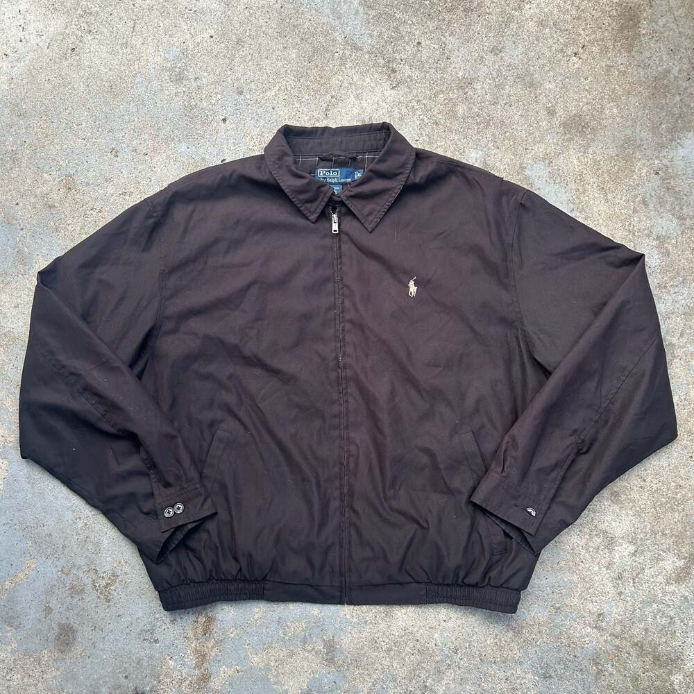 Vintage Polo Ralph Lauren Black Harrington Jacket
